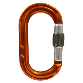 英國 ISC Aluminium Oval Karabiner_Screwgate 手動鎖鉤環O型 橘色